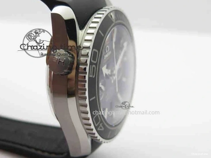 0131 Planet Ocean Master Chrono 45mm SS OM 1:1 Best Edition Black Dial Orange 12 On Rubber Strap A Durable 8169